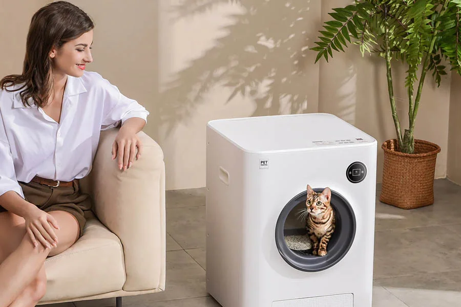 rotating litter box